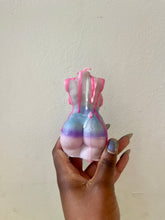 Load image into Gallery viewer, Pastel Palette Dahlia with Pastel Drips Torso Candle, Celestial Collection