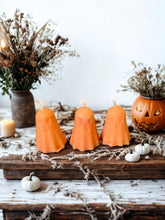 Load image into Gallery viewer, 👻 XL Pink Pumpkin Spice Ghostie Pillar Candle