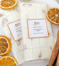 Load image into Gallery viewer, Large Orange and Cinnamon Soy Wax Melt Bar, Christmas Soy Wax Melt