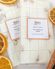 Load image into Gallery viewer, Large Orange and Cinnamon Soy Wax Melt Bar, Christmas Soy Wax Melt