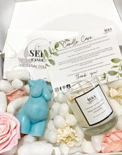 Load image into Gallery viewer, Gift Box - Pregnant Woman Body Torso Candle and 20cl Jar Candle Celestial Collection