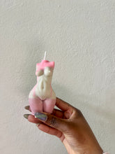 Load image into Gallery viewer, Pink and Matcha Green Tanaka Torso Candle, Celestial Collection
