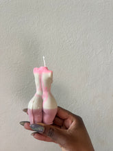 Load image into Gallery viewer, Pink and Matcha Green Tanaka Torso Candle, Celestial Collection
