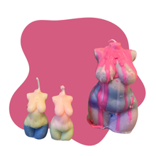 Load image into Gallery viewer, Mini Dahlia Candle, Woman Body Torso Candle, Celestial Collection
