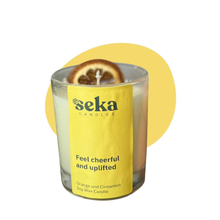 Load image into Gallery viewer, Feel Refreshed and Uplifted - Orange and Cinnamon Soy Wax Candle, Candle
