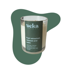 Load image into Gallery viewer, Feel Refreshed Relax &amp; Calm - Eucalyptus, Chamomile &amp; Lavender Candle
