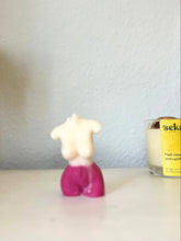 Load image into Gallery viewer, White and Pink Gia Female Woman Body Torso Candle, Celestial Collection
