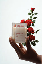 Load image into Gallery viewer, Rose Geranium and Vanilla Soy Candle, Aromatherapy Vegan Soy Wax Candle
