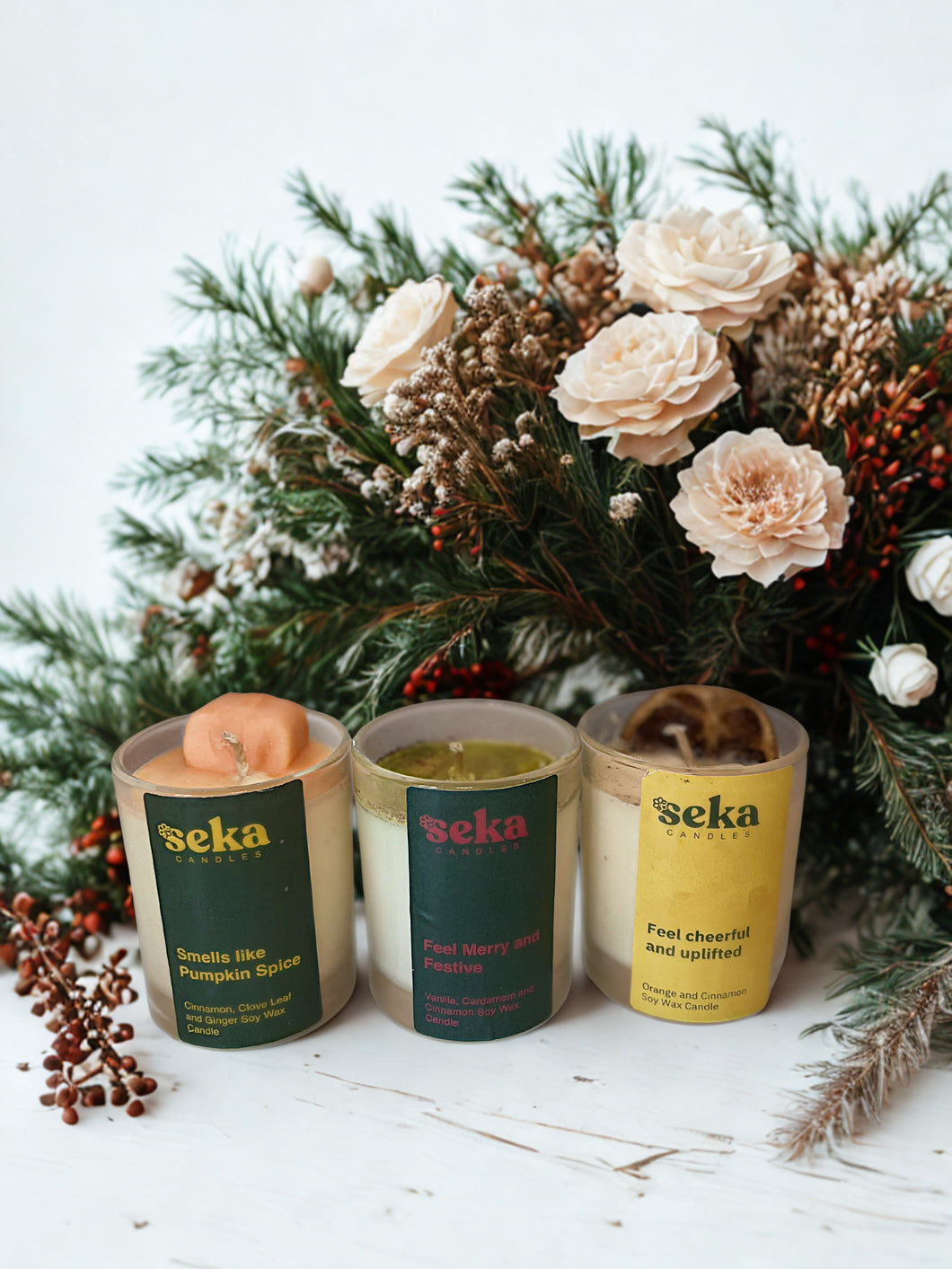 Vanilla, Cardamom and Cinnamon Christmas Soy Wax Candle