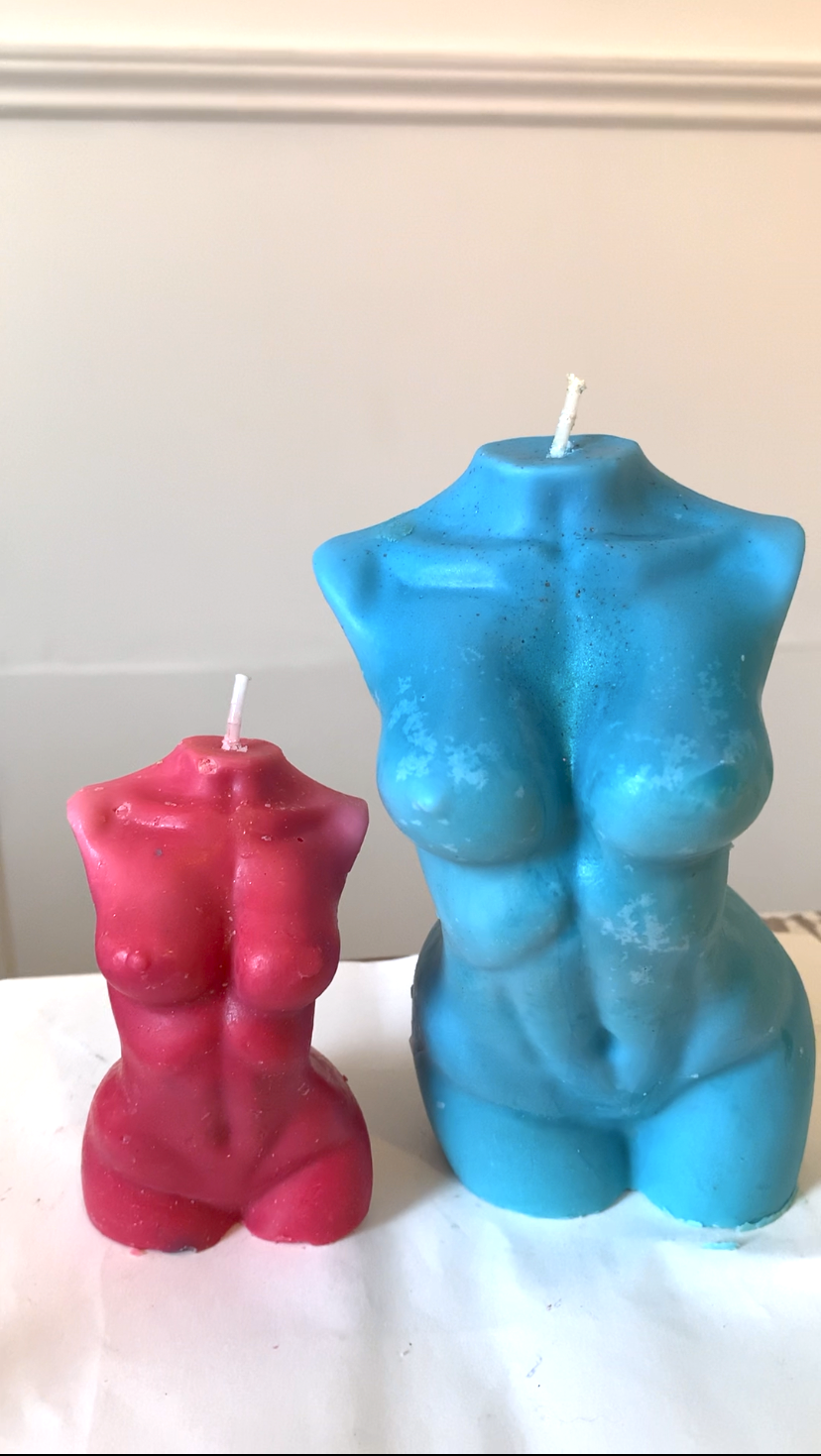 Custom XL Gia Candle, Female Woman Body Torso Candle, Celestial Collection