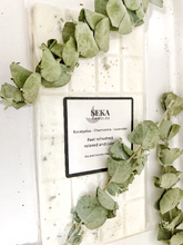 Load image into Gallery viewer, Large Eucalyptus, Chamomile and Lavender Soy Wax Melt Bar
