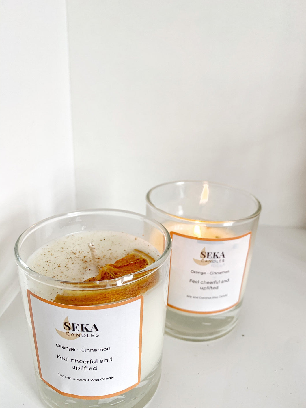 Orange and Cinnamon Soy Wax Candle, Christmas and Fall Soy Wax Candle